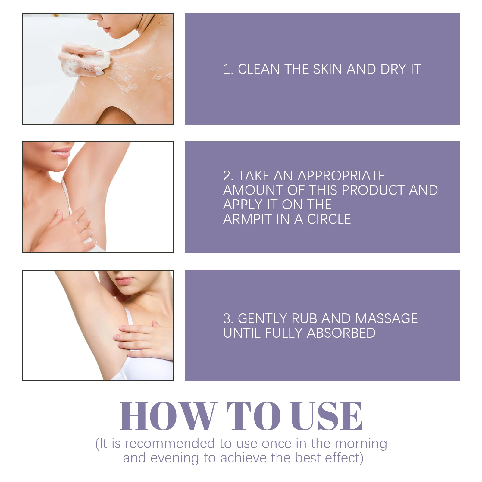 50ML Underarm Deodorant Cream Moisturizing Smoothing Skin Refreshing Improve Skin Texture Non-sticky Glowing Body Antiperspirant Balm for All Skin Types