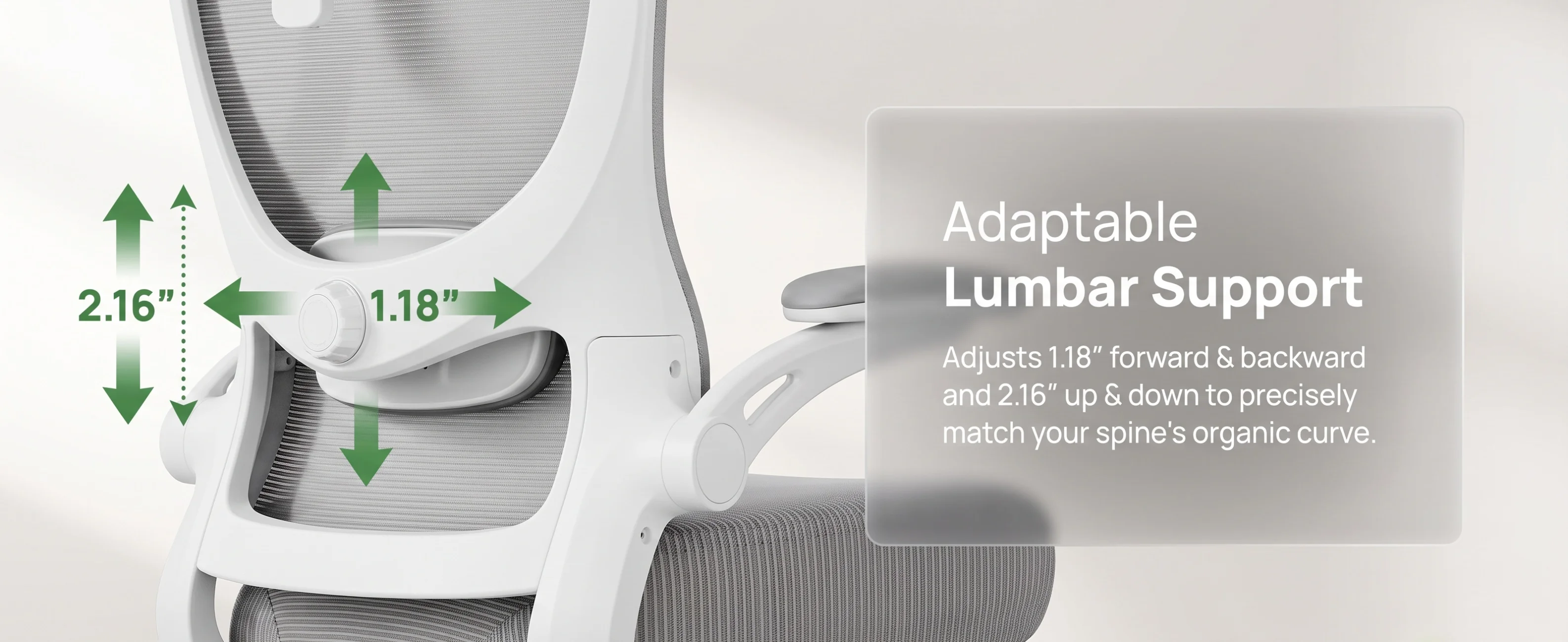 Ergonomic Office Chair: Office Desk Chair with High Back Mesh and Adjustable Lumbar Support Rolling Work Swivel Task Chairs with Wheel 3D Armrests and Headrest