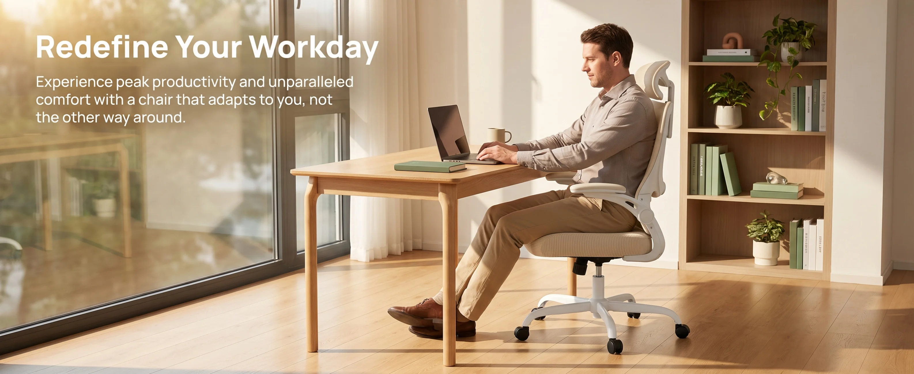 Ergonomic Office Chair: Office Desk Chair with High Back Mesh and Adjustable Lumbar Support Rolling Work Swivel Task Chairs with Wheel 3D Armrests and Headrest