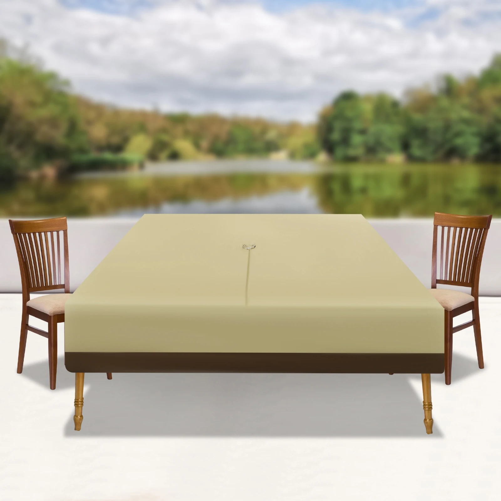 Patio Table & Chair Set Cover 108x83in, Outdoor Furniture Protection Cover, Waterproof UV Resistant 190T Polyester