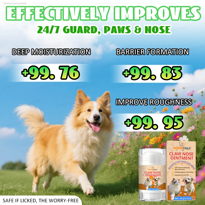 Pet Topical Care Cream, For Nose and Paw Care, Gentle, Fresh, Odorless, Safe and Effective.