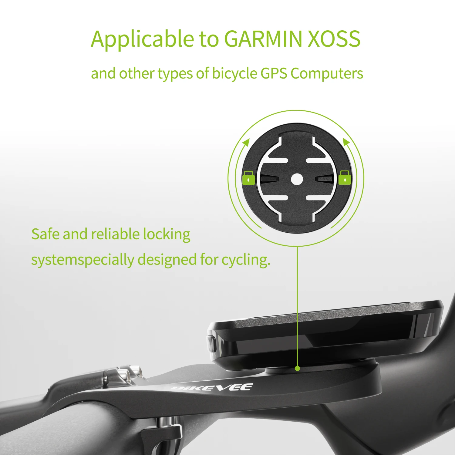 Bikevee Universal GPS Bicycle Computer Adapter Base Replacement Part Out-Front Mount Adapter Wireless Bike Computer Speedometer Odometer Stand Compatible Garmin Bryton Wahoo Magene Cyclami iGPSPORT