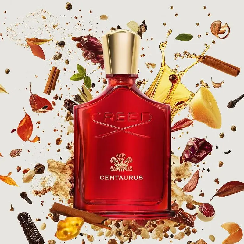 Creed Centaurus EDP with iconic red bottle. Spicy woody base enriched with smoky layers. Solid and steady aroma with great lasting power. A mature fragrance for lovers of deep, grounded scents.