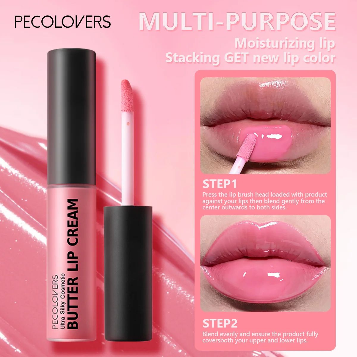 6PCS/SET Butter Lip Cream Gloss, Glossy, Silky, Hydrating, High Shine Finish, Rich Color, Lightweight Non Sticky, 6 Assorted Daily Nude Shades, Smooth Applicator Wand, Long Wear Liquid Lip Makeup Kit for Daily Casual Lip Styling & Makeup Beginners