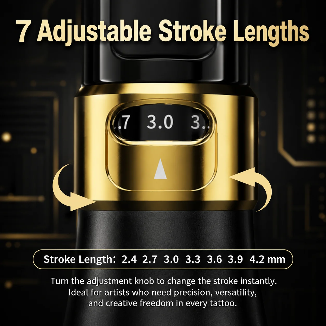 Elf PRO Adjustable Stroke Wireless Tattoo Pen Machine Motor Wireless Tattoo Battery Pen For Lining Shading Tattoo Cartridge Needles
