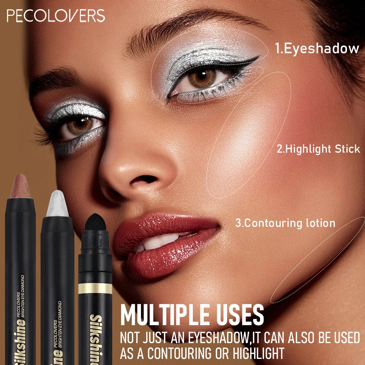 20PCS/SET Dual Tip Eyeshadow Pencil,Silky Cream,Fade Resistant Wear,Assorted Neutral Bright Color Shades,Low Powder Fallout,Simple One Step Application,Compact Storage Kit For Makeup Starters Daily Eye Styling