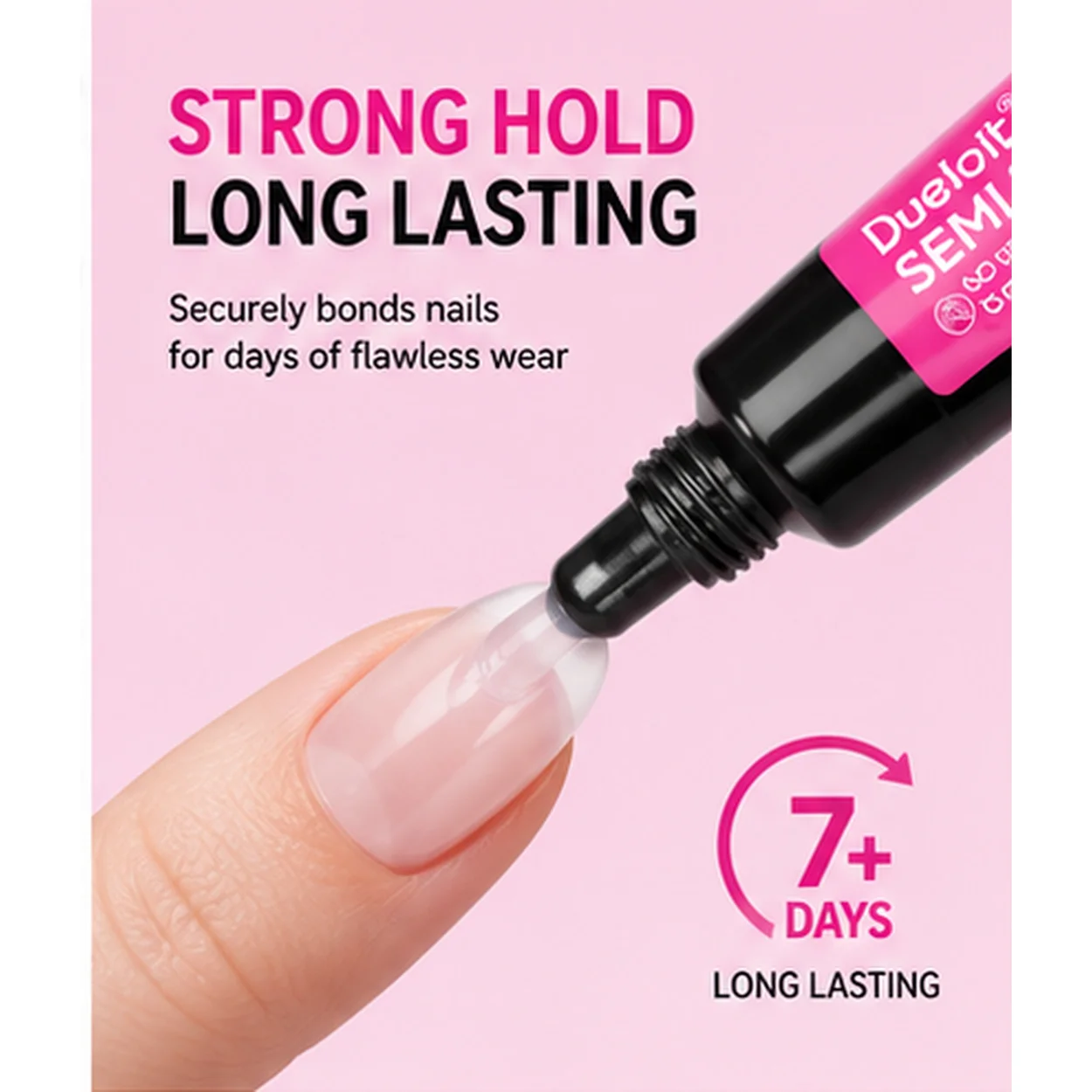 3g Semi-Solid Press On Nail Glue, No UV Lamp Low Whitening Nail Patch Adhesive