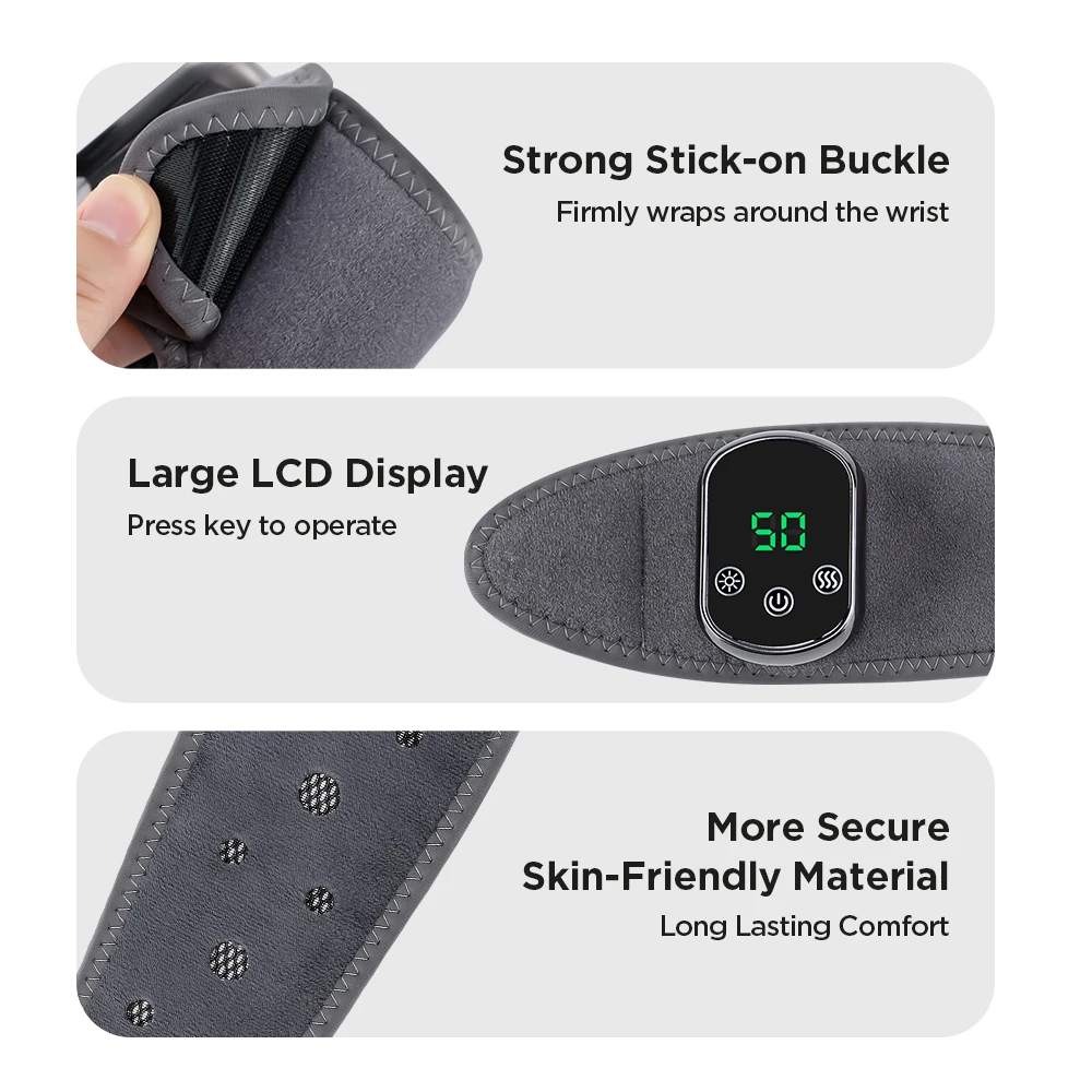 Electric Wrist And Ankle Brace With Hot Compress Vibration Wrist Guard Band Ankle Support Brace Anti Sprain Joint Protection Hand Foot Care