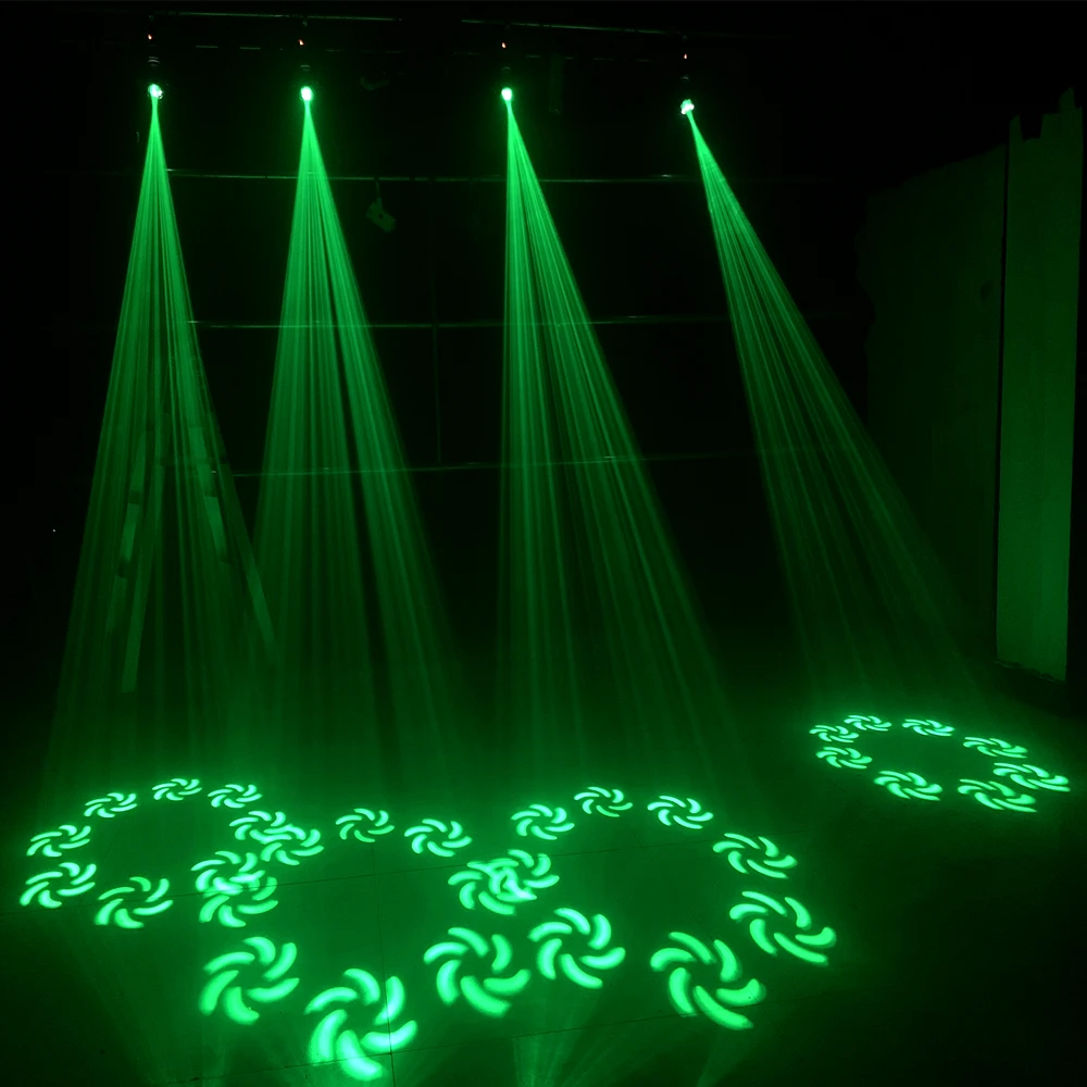 2PCS Beam Spot 120W Mini LED Moving Head Lighting with DMX512 8 Rotating Prisms DJ Bar Strobe Stage Effect