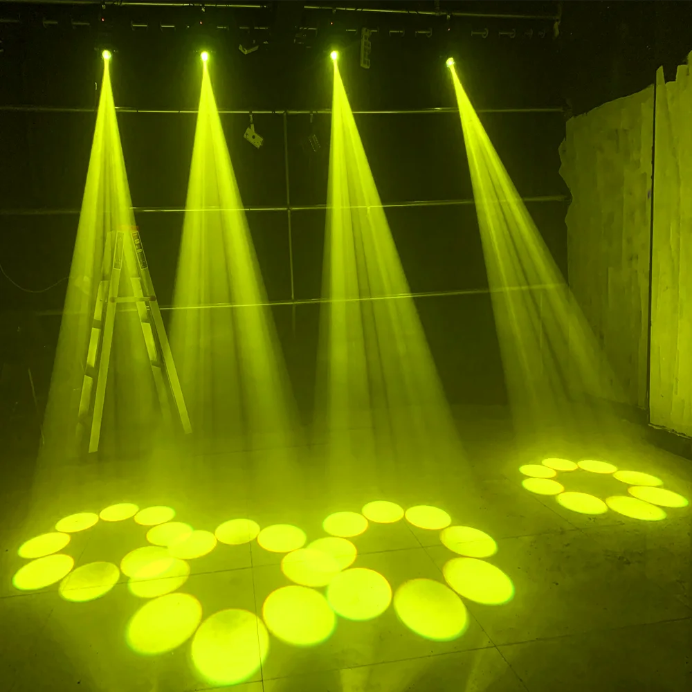 2PCS Beam Spot 120W Mini LED Moving Head Lighting with DMX512 8 Rotating Prisms DJ Bar Strobe Stage Effect