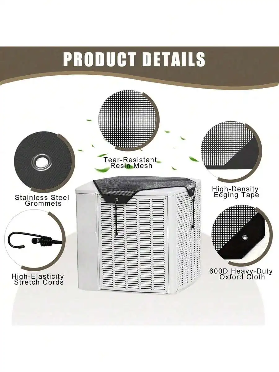 (32' X 32') Universal Outdoor Air Conditioner Cover 32x32 Inch - Your AC Unit Width Is 32 Inch'(Or Smaller)All-Season Waterproof