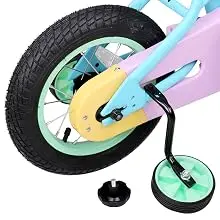 JOYSTAR Macaroon 12-18 Inch Kids Bike for 2-9 Years Girls | Toddler Girls Bike with Training Wheels & Basket, Rainbow Bikes, Children Bicycle