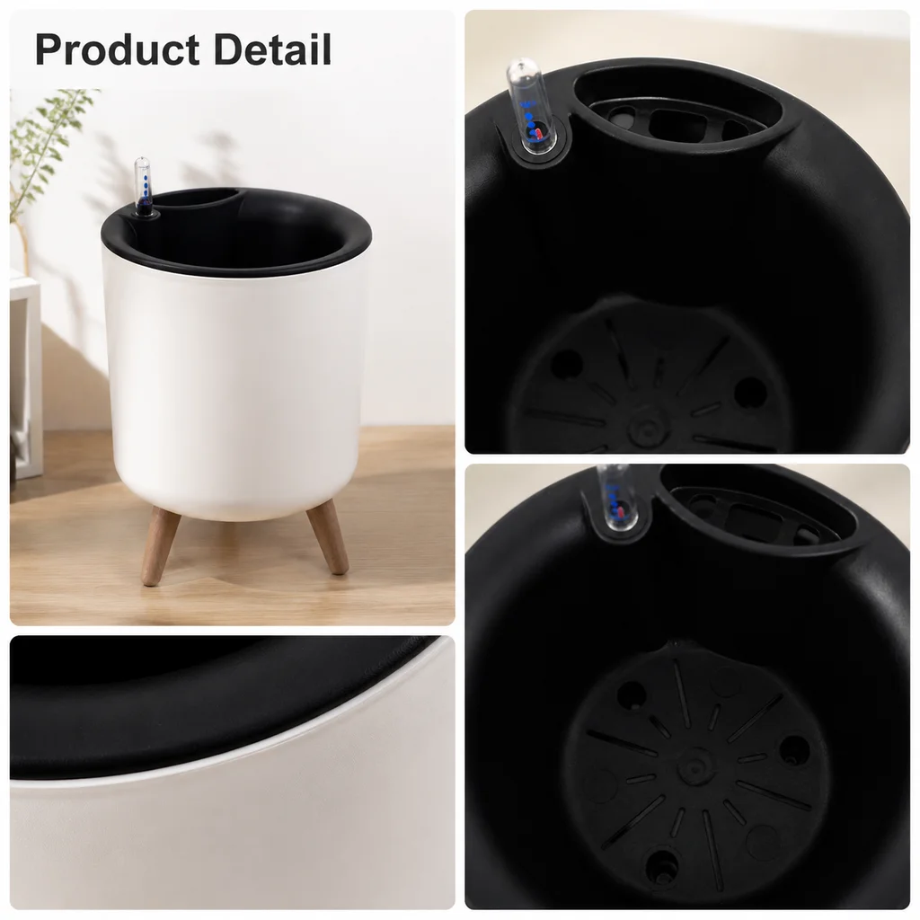 Self‑Watering Raised Planter with Water Level Indicator