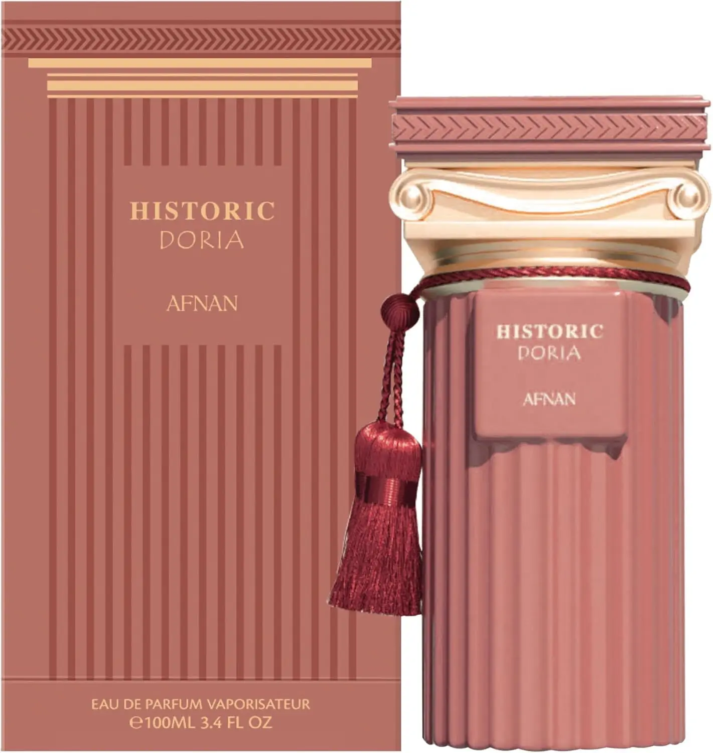 Afnan Historic Doria Eau De Parfum 100ml 3.4oz, Musk Floral Unisex Perfume, Long Lasting Women Fragrance, Elegant Gift for Her