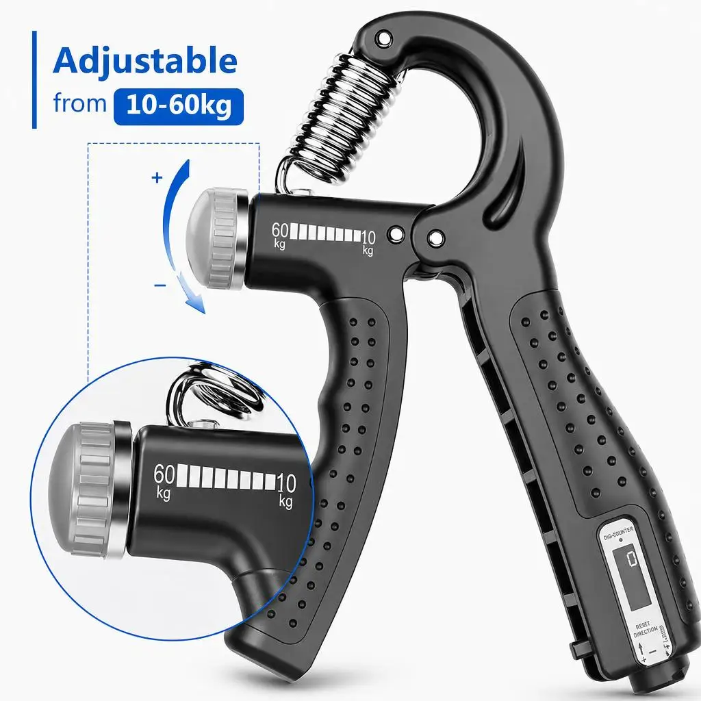 10-60kg Adjustable Hand Grip Strengthener With Counter Hand Trainer Exerciser For Muscle Multifunctional Hand Strength Training
