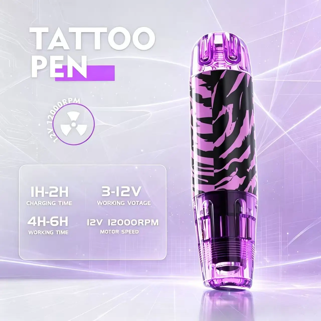 Tattoo Pen Machine Kit with LCD Smart Display, 1100mAh Large Capacity Rechargeable Battery, Includes 10 Cartridge Needles & 7 Color Tattoo Inks, All-in-One Complete Tattoo Supply Kit for Beginners, Premium Tattoo Equipment as a Holiday Festival Gift