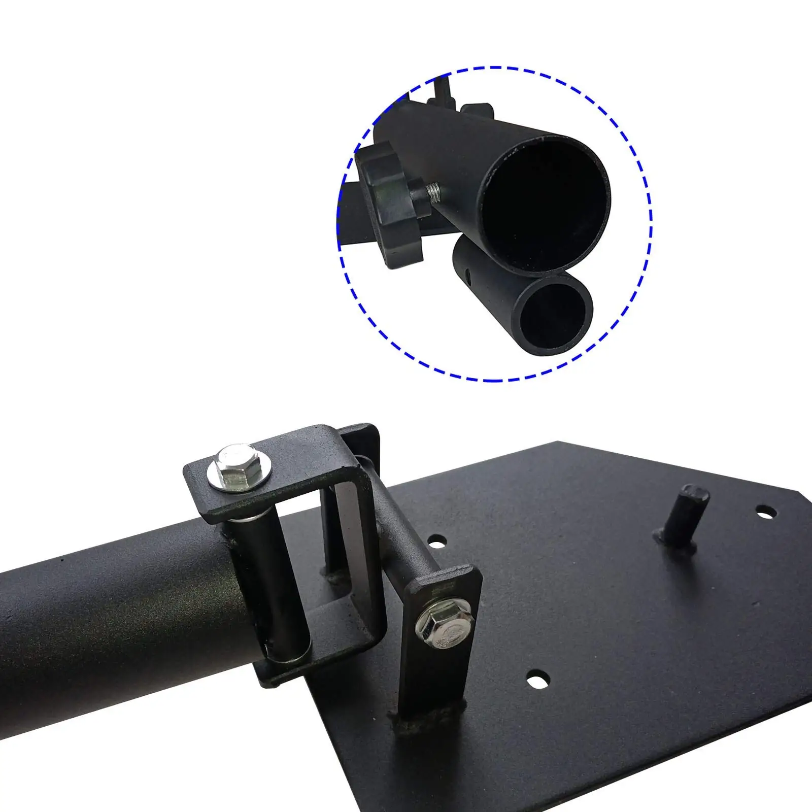 Landmine Base Portable 360 Degree Rotation Barbell Deluxe T-bar Row Attachment Landmine Platform Weight Training Station 2 Inch