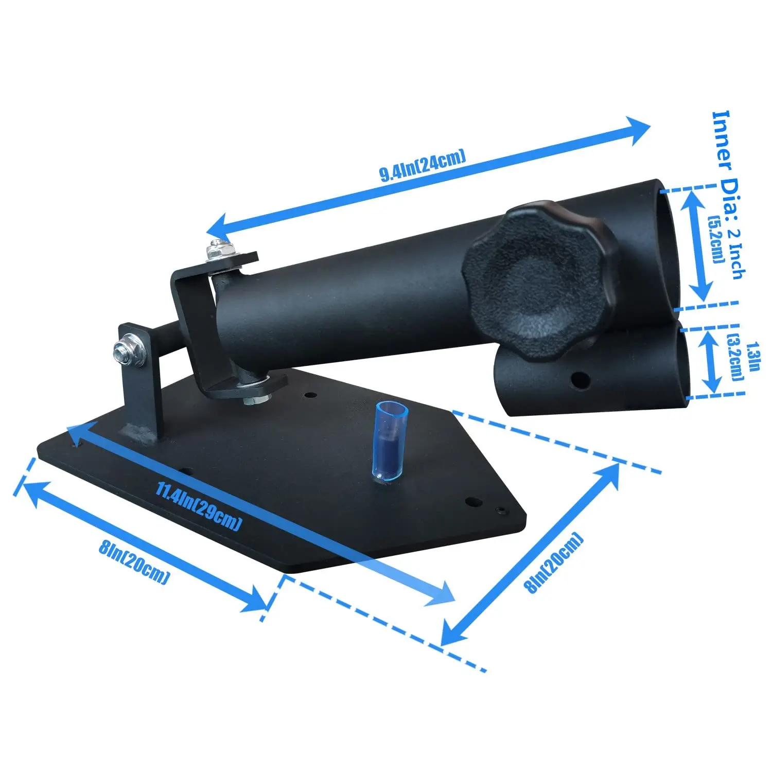 Landmine Base Portable 360 Degree Rotation Barbell Deluxe T-bar Row Attachment Landmine Platform Weight Training Station 2 Inch