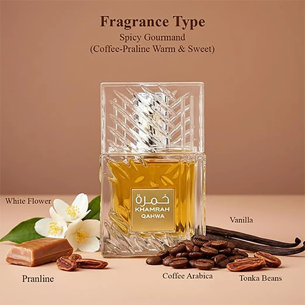 Khamrah Unisex Perfume Combo Set, Qahwa + Karaz Eau De Parfum 100ml, Long Lasting Middle Eastern Luxury Scent For Daily Wear & Gifting