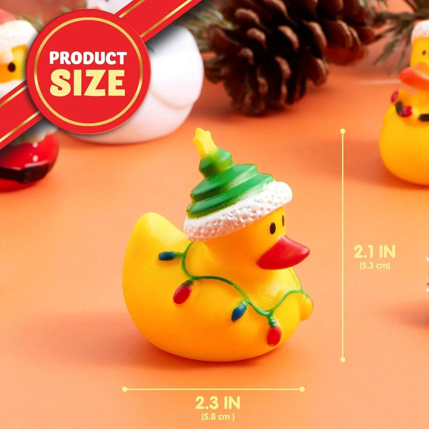 24 PCS 2026 Christmas Ducks for Stocking Stuffers Xmas Rubber Duck Toys for Kids Gift Party Favor Novelty Duckies for Boys Girls and Toddlers Christmas Party Favor Supply Accessories