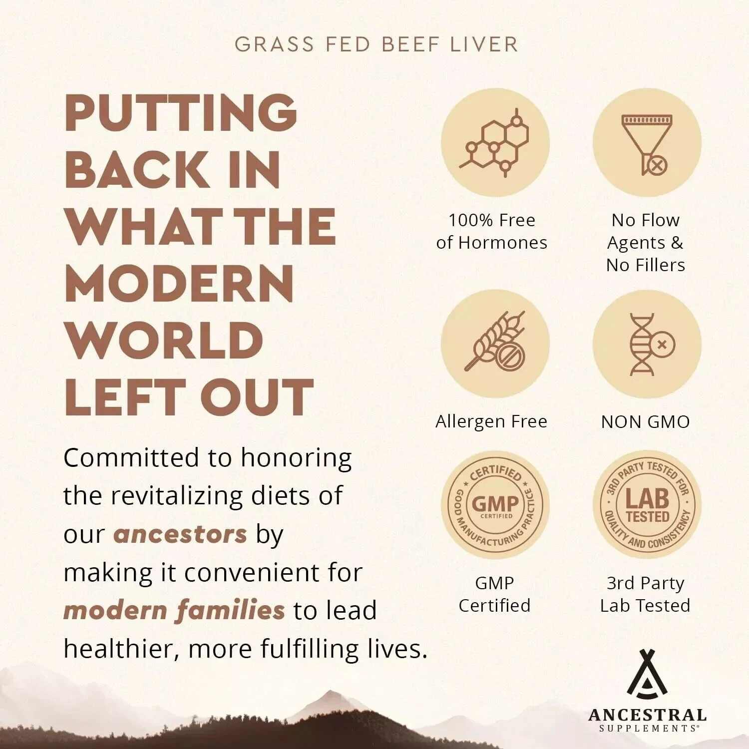 Grass Fed Beef Liver 180 Capsules, Supports Energy Production, Detoxification, Digestion, Immunity and Full Body Wellness