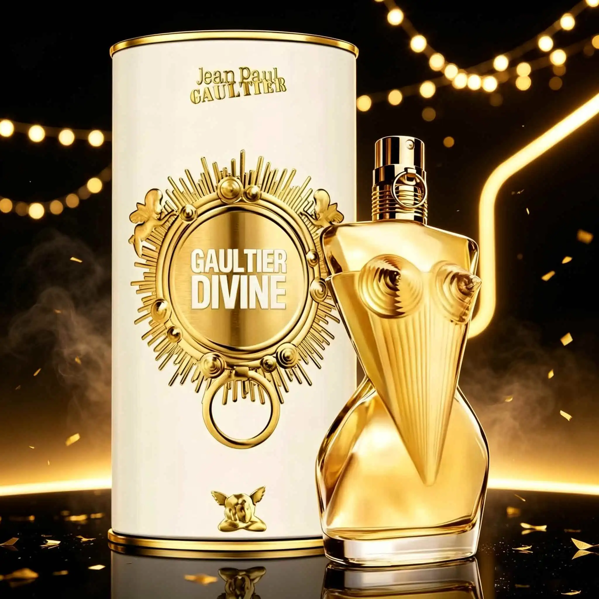 Gaultier Divine Perfume. Merges Bright Jasmine With Warm Milky Notes. Soft Yet Powerful. Every Spray Is A Romantic Statement For Women.