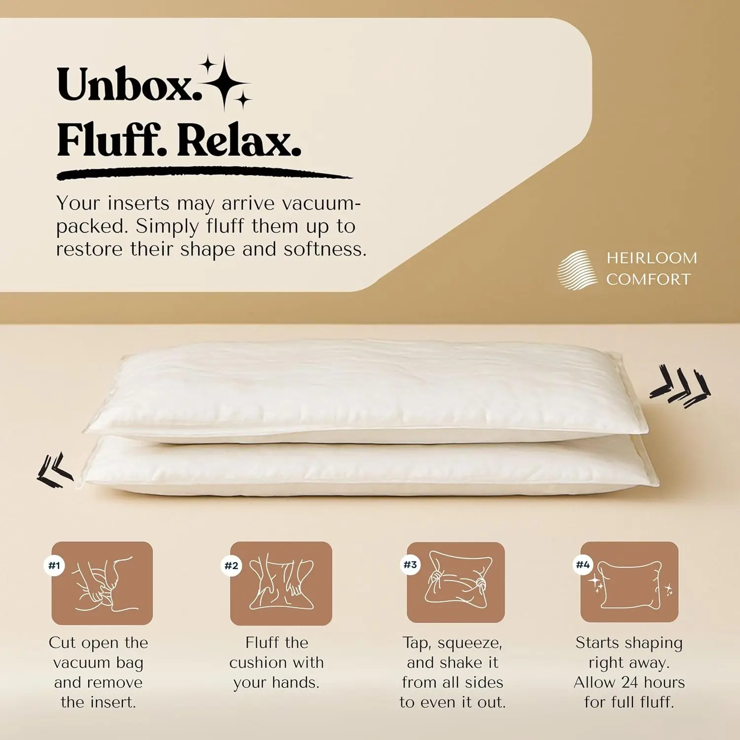 40x40cm 15.75"×15.75" Virgin Fiber Throw Pillow Inserts Pillow Filler Ships from US Warehouse Square Rectangular Hypoallergenic Cotton Linen Cover With Zipper For Sofa Bedroom Office Chair