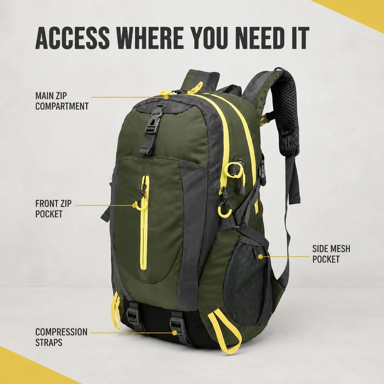 Waterproof Hiking Backpack Large Capacity Durable Nylon Travel Backpack for Outdoor Trekking Climbing Top 2026