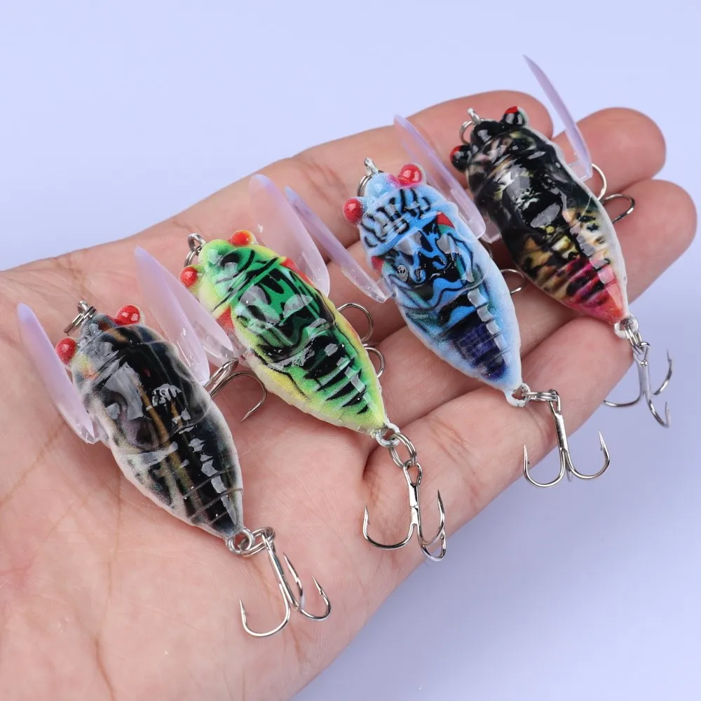 20pcs Cicada Lure Bionic Fishing Bait Floating Hard Bait Plastic Artificial Bait