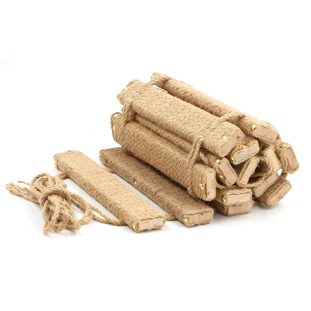 39.4" Cat Bridge for Cage Sisal Rope Ladder Wooden Pet Furniture Kitten Step Scratcher Toys Scratching Post Tree Cat Accessories