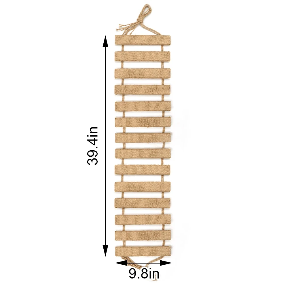 39.4" Cat Bridge for Cage Sisal Rope Ladder Wooden Pet Furniture Kitten Step Scratcher Toys Scratching Post Tree Cat Accessories