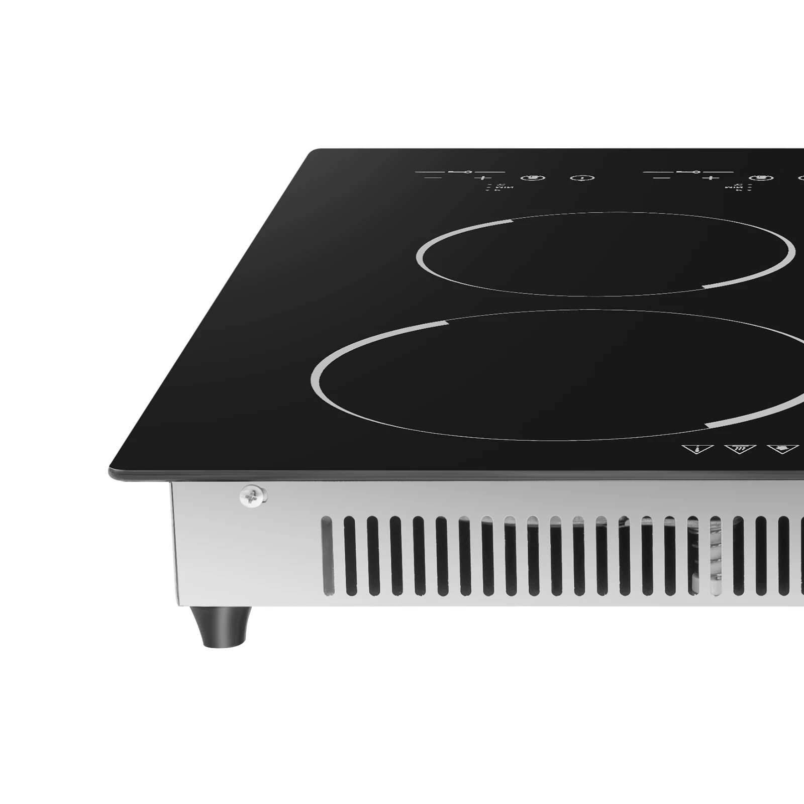 3000W 4 Burner Electric Cooktop Ceramic Hob 110V, 9 Heating Levels Sensor Touch Control, Built-in Countertop Radiant Stove with Child Safety Lock & Timer for Kitchen(No Plug), Black
