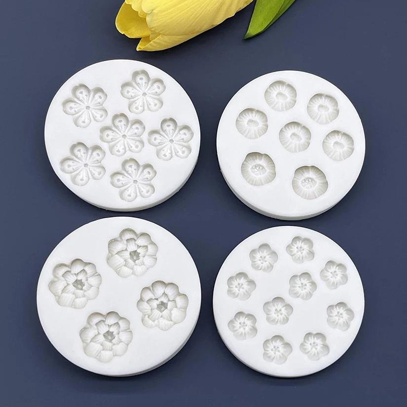 Flower Daisy Silicone Sugarcraft Mold Resin Tools Cupcake Baking Mould Fondant Cake Decorating Tools