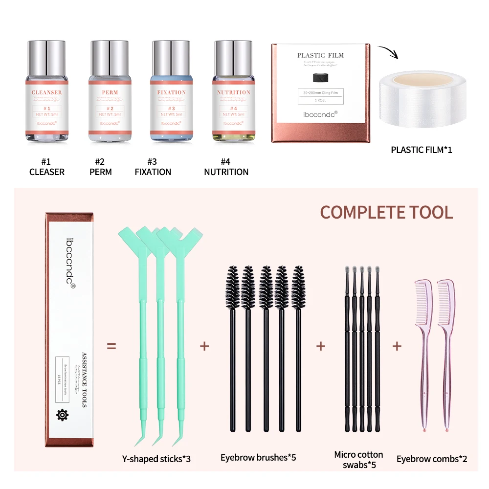 Brow Lift Perming Eyebrow Lamination Set Professional Brow Lamination Eyelash Long Lasting Eye Makeup Eyelash Lifting Perming Ket