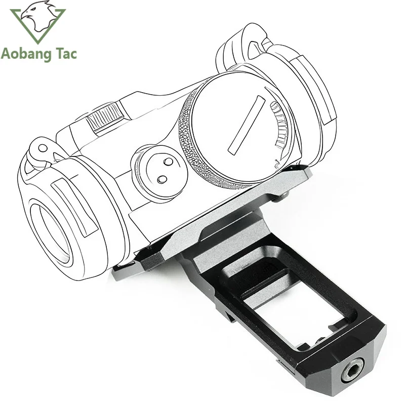 Tactical Metal RM T-1 T-2 Red Dot Sight Side Mount 45° Offset Optics Mounting Base Accessories Red Dot 45 Degree Bracket