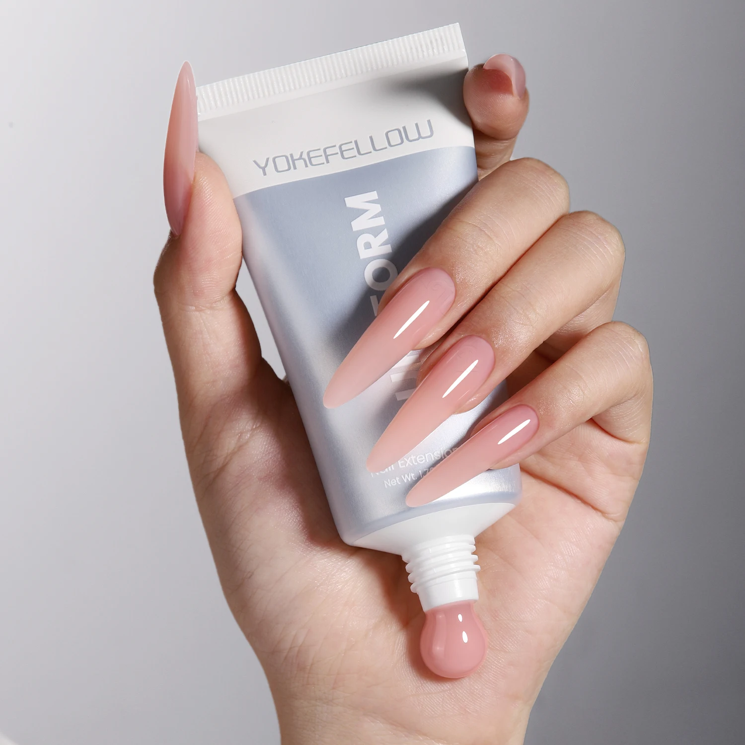 YOKEFELLOW PUREFORM Poly Gel Nai Polish Tpo&Hema Free Pink Red Extension Gel Large Capacity 50g Hard Gel for Starter Nail Art DIY