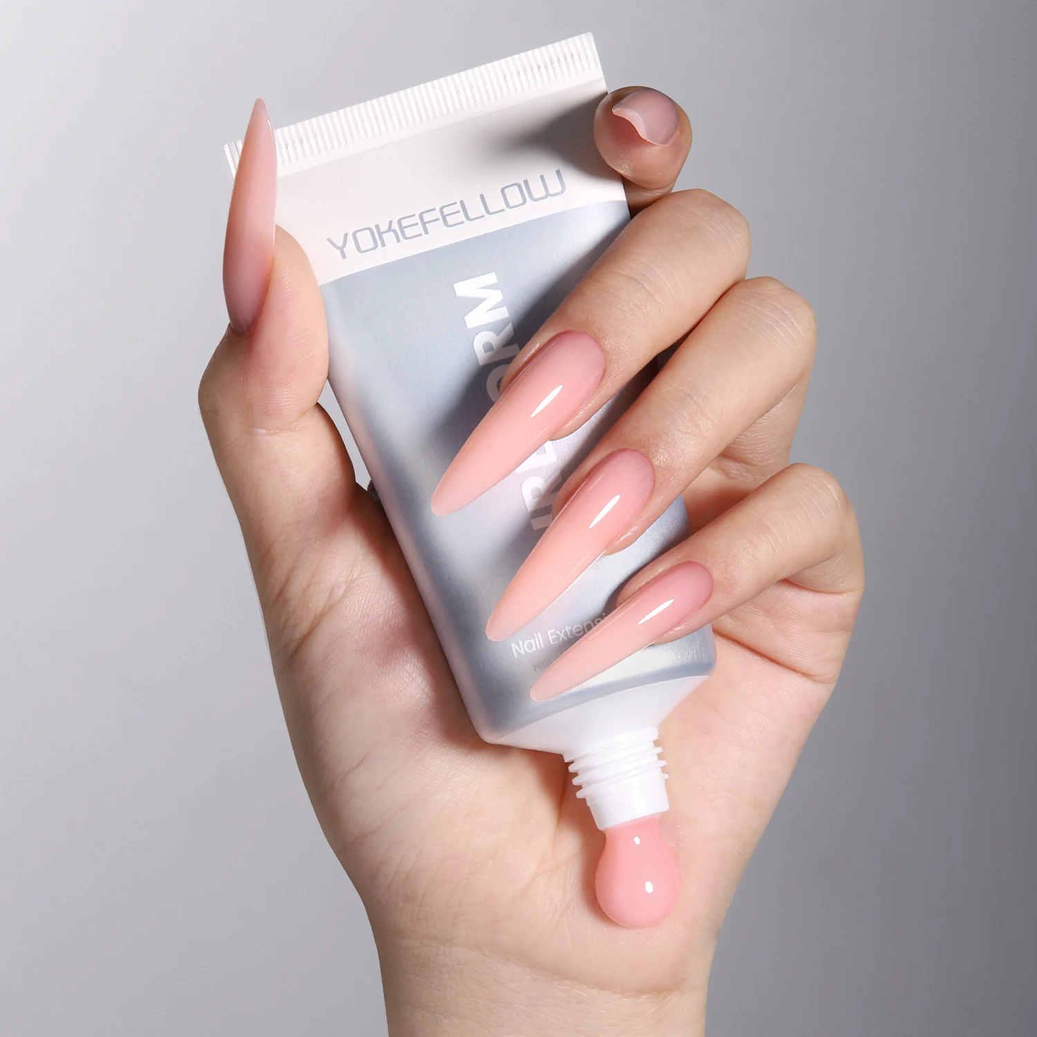 YOKEFELLOW PUREFORM Poly Gel Nai Polish Tpo&Hema Free Pink Red Extension Gel Large Capacity 50g Hard Gel for Starter Nail Art DIY