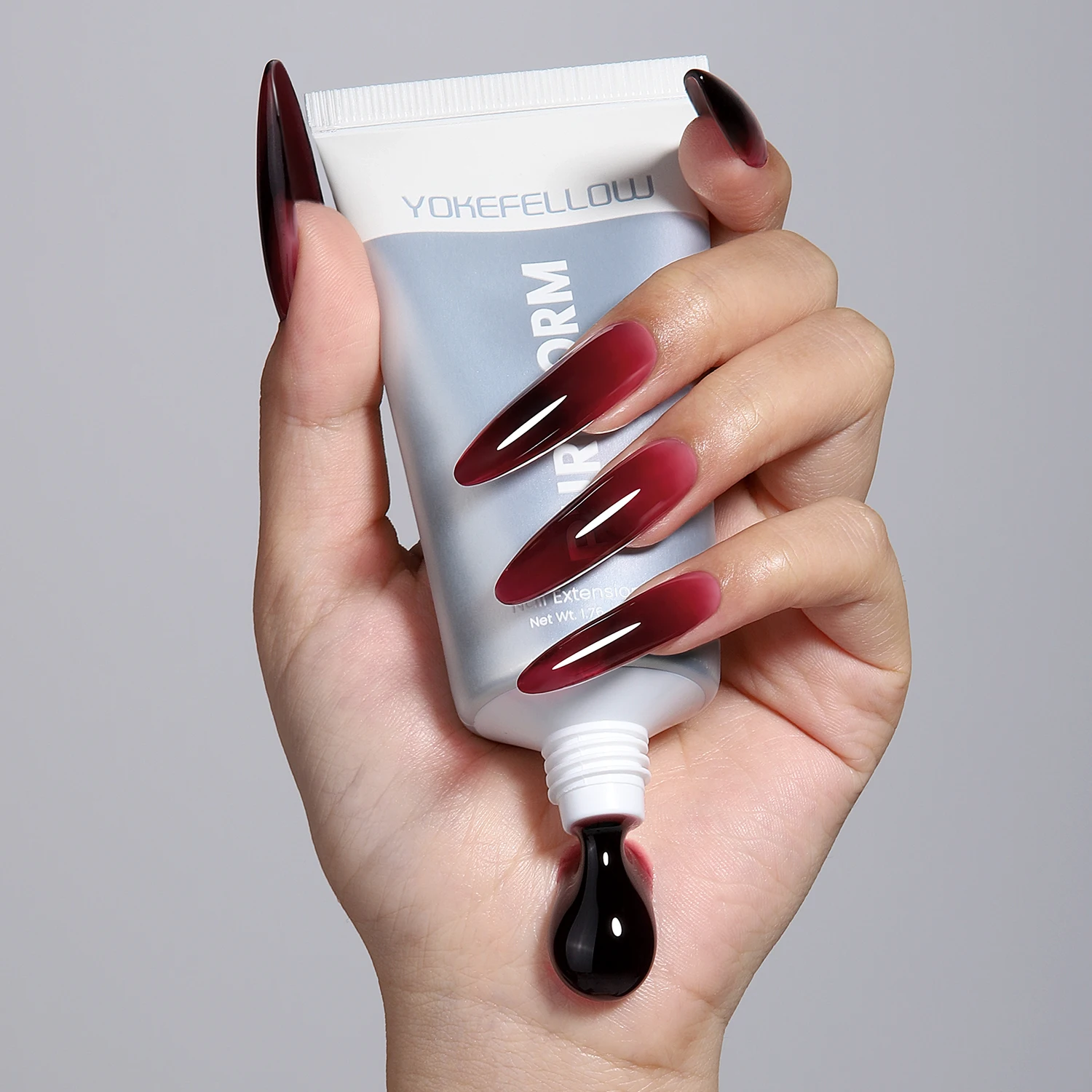 YOKEFELLOW PUREFORM Poly Gel Nai Polish Tpo&Hema Free Pink Red Extension Gel Large Capacity 50g Hard Gel for Starter Nail Art DIY