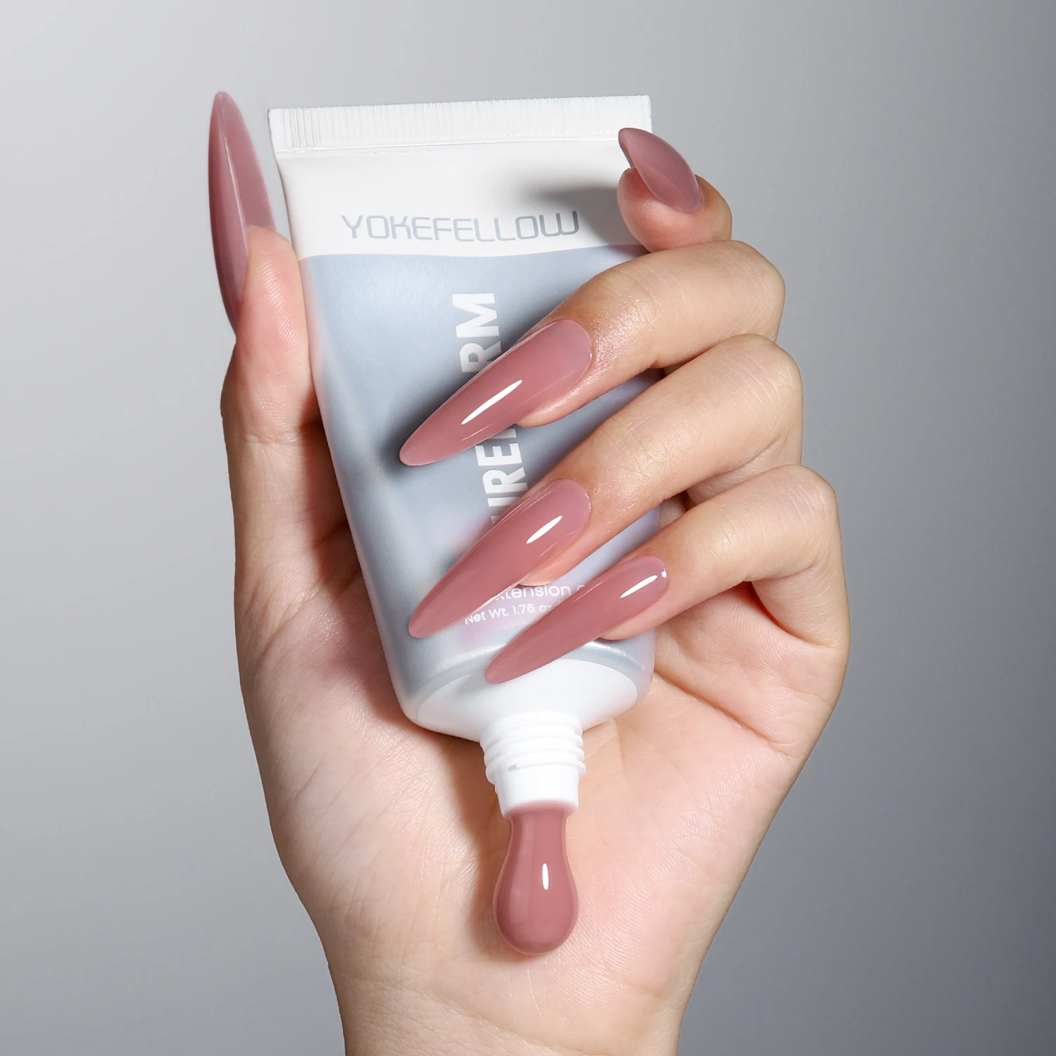 YOKEFELLOW PUREFORM Poly Gel Nai Polish Tpo&Hema Free Pink Red Extension Gel Large Capacity 50g Hard Gel for Starter Nail Art DIY