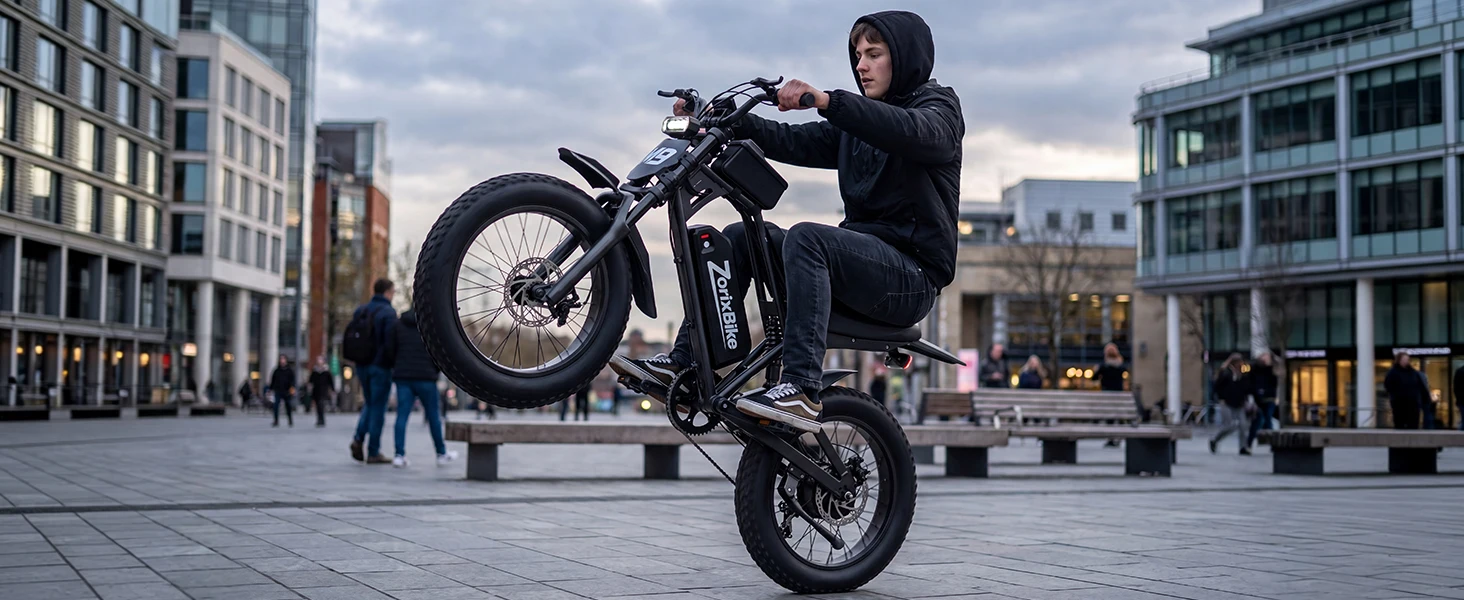 ZorixBike M9 Serie Electric Bike, NFC Unlock, 1500/3000W Peak Brushless Motor, 48V 13/20Ah, Max 31-35MPH, 30-70 Miles Range, 20' X 4.0' Fat Tire Ebike, UL 2849