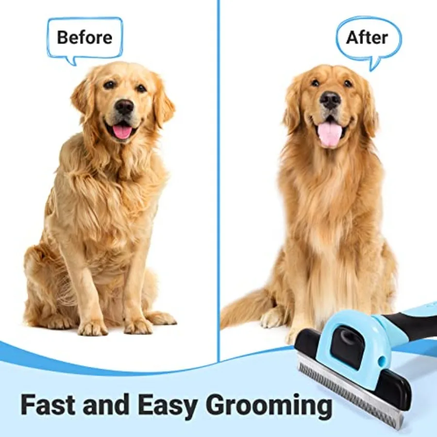 Pet Grooming Brush, Deshedding Tool for Dogs and Cats, Effectively Reduces Shedding by up to 95% for Pet
