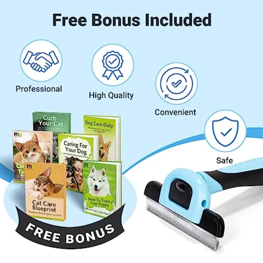 Pet Grooming Brush, Deshedding Tool for Dogs and Cats, Effectively Reduces Shedding by up to 95% for Pet