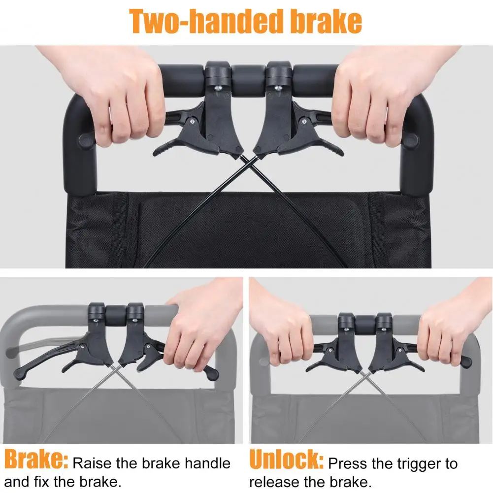 Lightweight Foldable Transport Wheelchair, 15.75-inch Seat Portable Transport Chair With Handbrake Travel Wheelchair