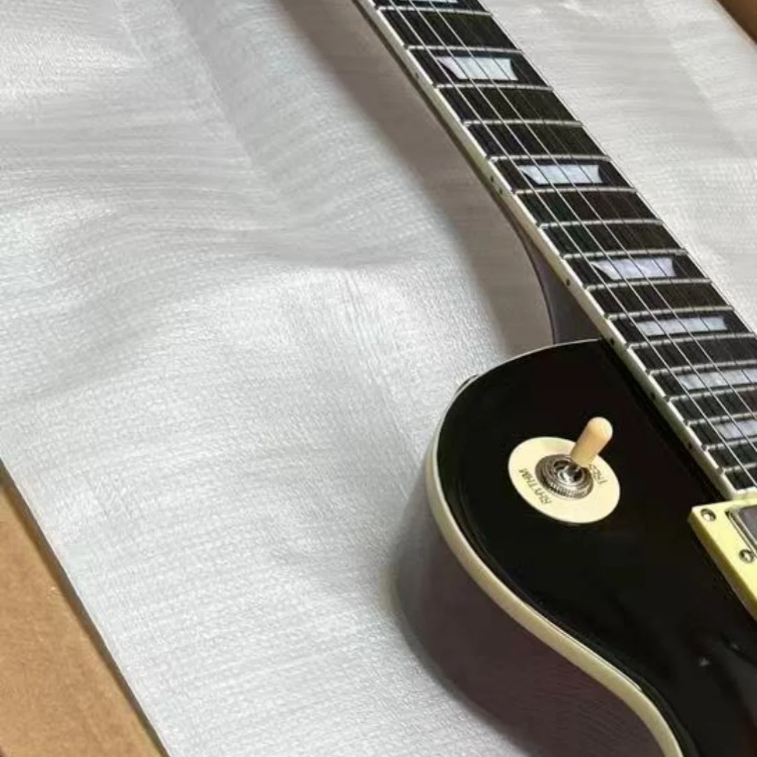 Gradient Brown Electric Guitar Gold Hardware Fixed Bridge 2H Pickup Suitable for Band Playing Instruments