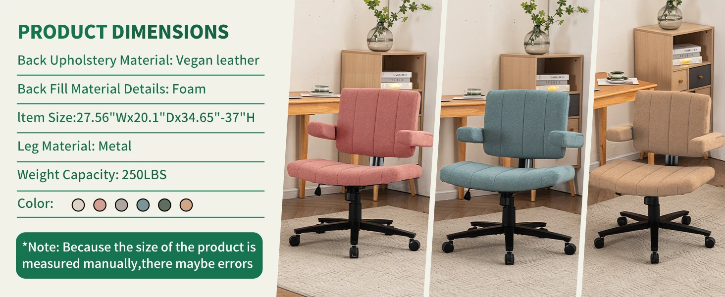 VIGOSIT Criss Cross Chair, Anti-Grip Fabric Comfort Cushion Modern Tailor Seat Chair for Office, Cute Vanity Swivel Chair with Back Modern Fabric with Wheels Swivel Task Home Gaming Chair