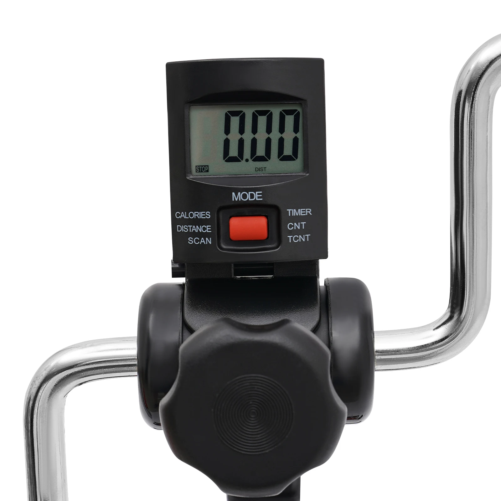 Black Fitness Bike Pedal Exerciser with LCD Display Ergonomic Non-slip Pedals Non-slip Pads for Home Gym Cycling Training