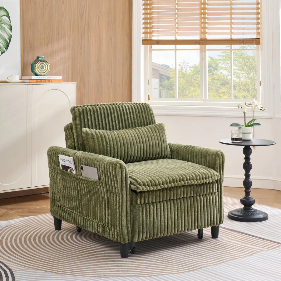 comfortable chair for Small apartment Bedroom space Balcony Small sofa bed Lazy Small sofa with a pillo Comfy Futon Couch