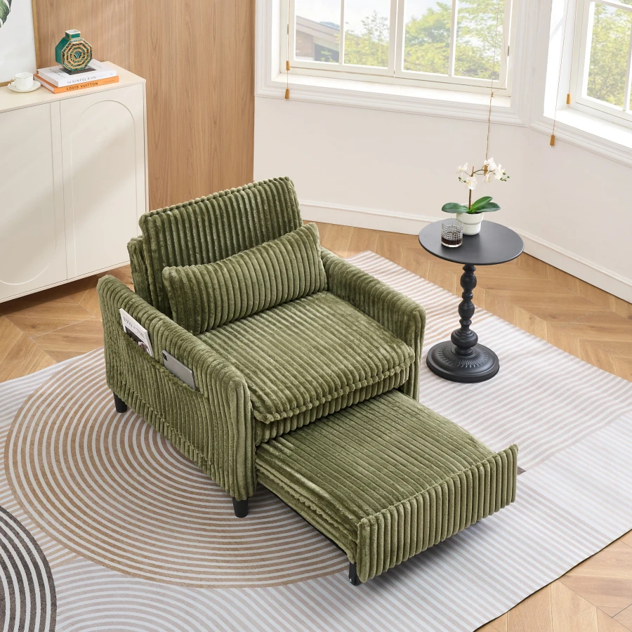 comfortable chair for Small apartment Bedroom space Balcony Small sofa bed Lazy Small sofa with a pillo Comfy Futon Couch