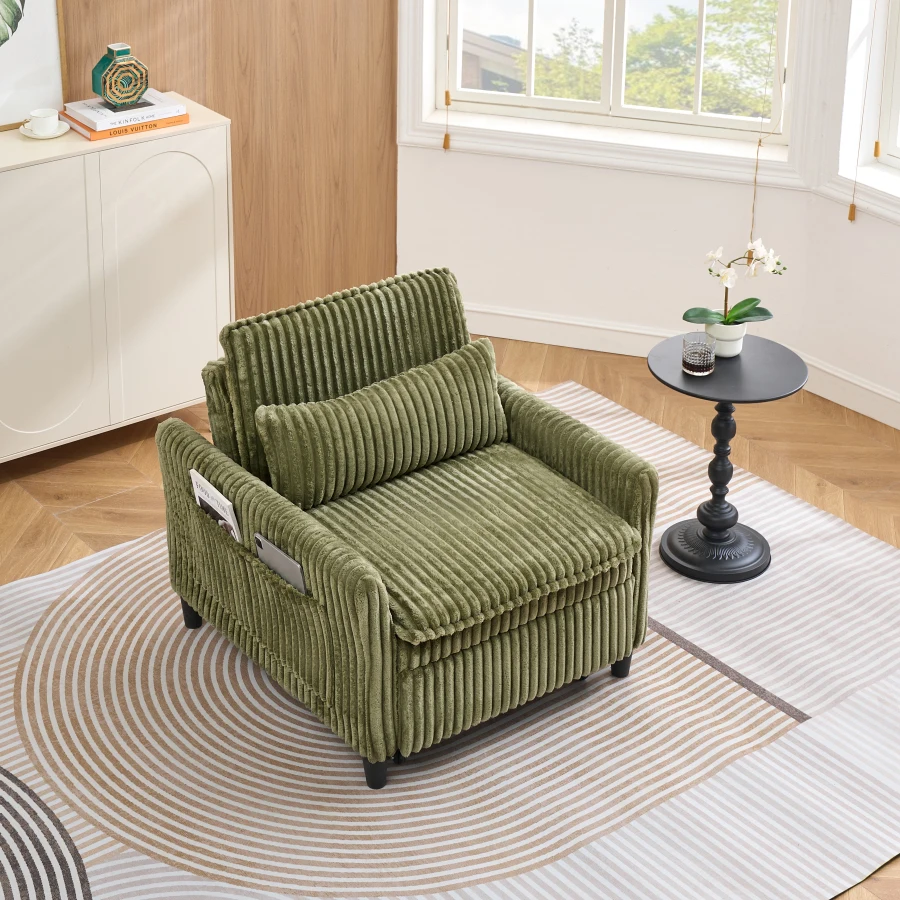comfortable chair for Small apartment Bedroom space Balcony Small sofa bed Lazy Small sofa with a pillo Comfy Futon Couch