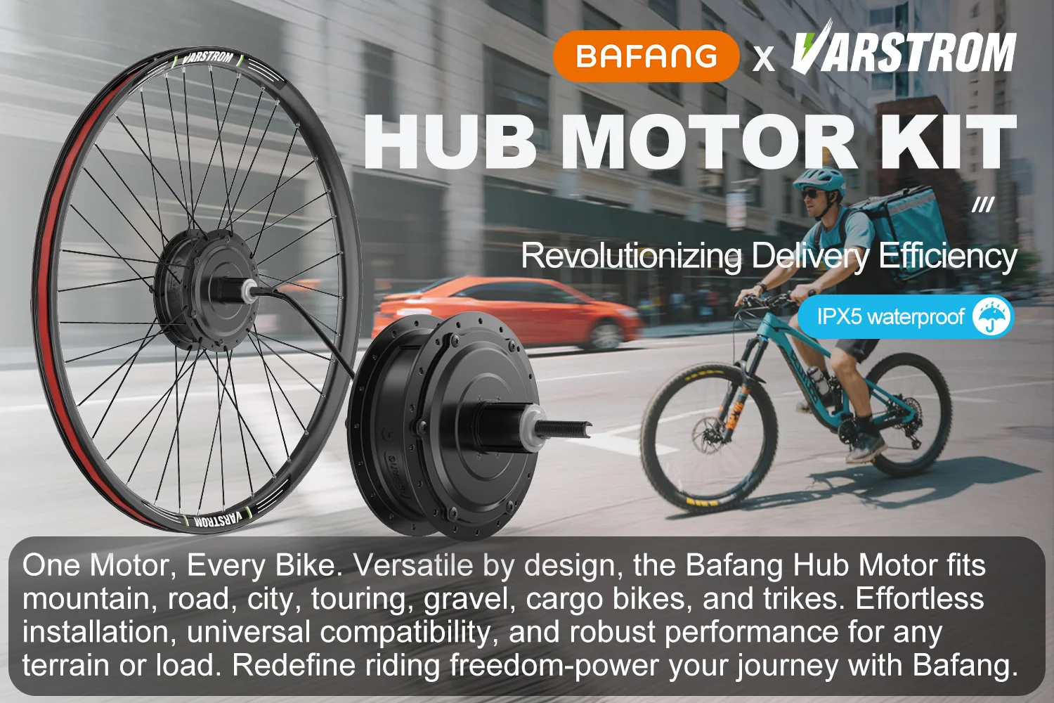 [US Sale] Bafang Rear Motor 48V 500W 750W 1000W Varstrom Wheel Hub Drive 26 Inch 20/27.5/28/29/700C Disc/V-Brake Cassette Rear Drop Out 132-142m